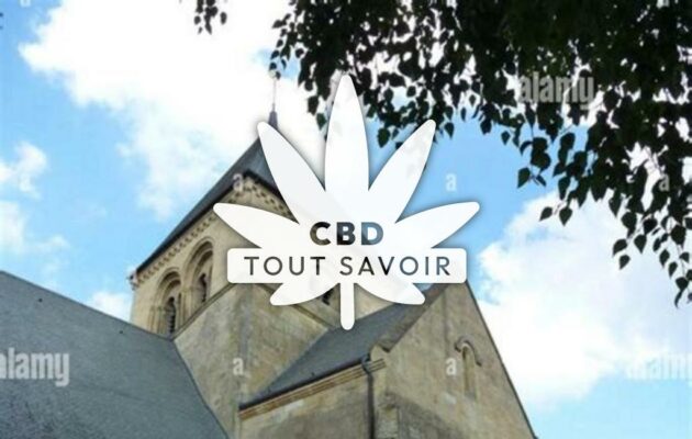 Village à Alland-Huy-Et-Sausseuil avec feuille Cannabis CBD