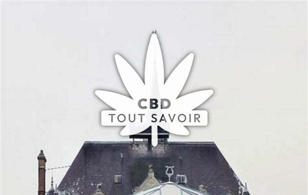 Village à Attigny avec feuille Cannabis CBD