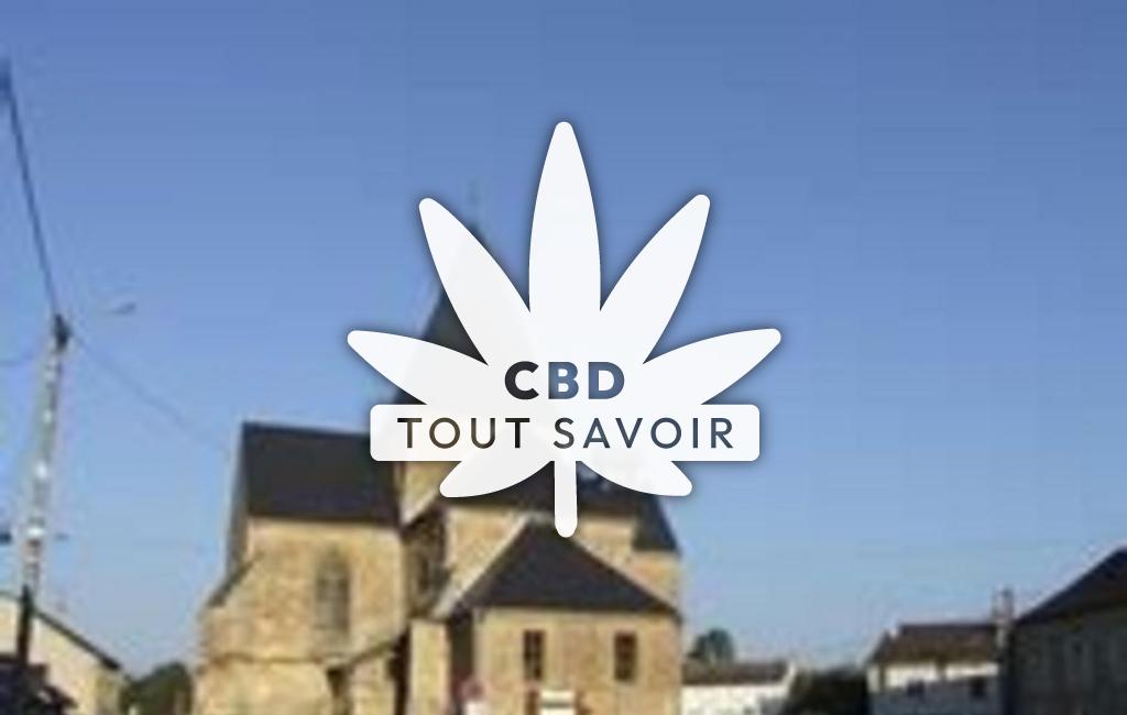 Village à Ecordal avec feuille Cannabis CBD