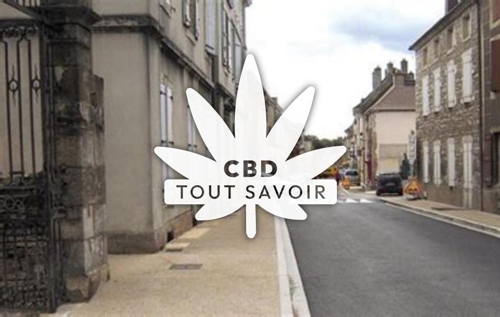 Village à Givry avec feuille Cannabis CBD