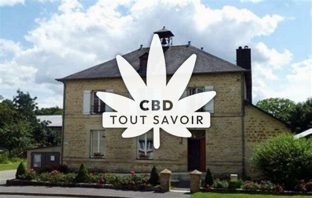 Village à Lametz avec feuille Cannabis CBD