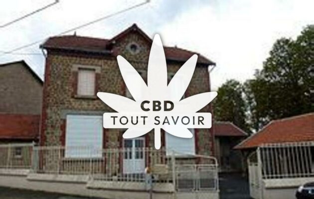 Village à Mont-Laurent avec feuille Cannabis CBD