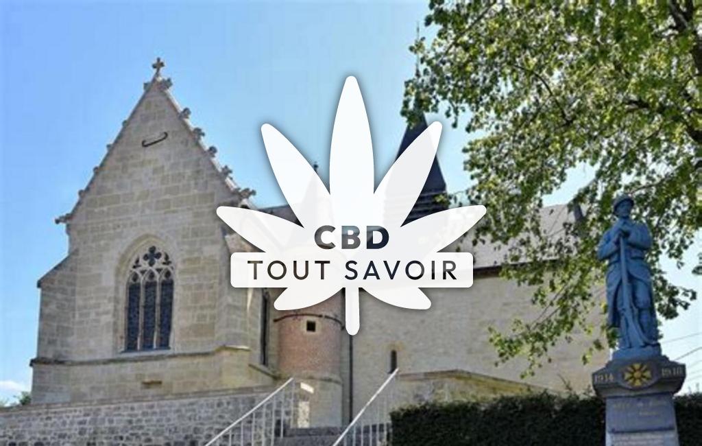 Village à Rilly-sur-Aisne avec feuille Cannabis CBD