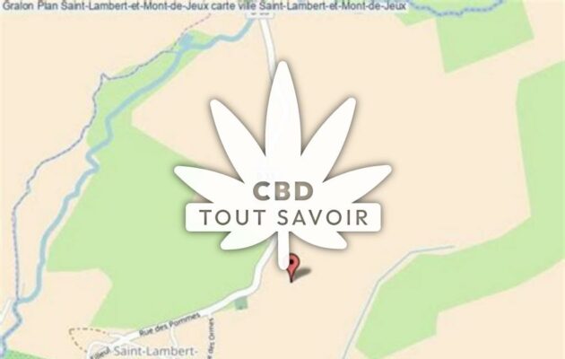 Village à Saint-Lambert-Et-Mont-de-Jeux avec feuille Cannabis CBD