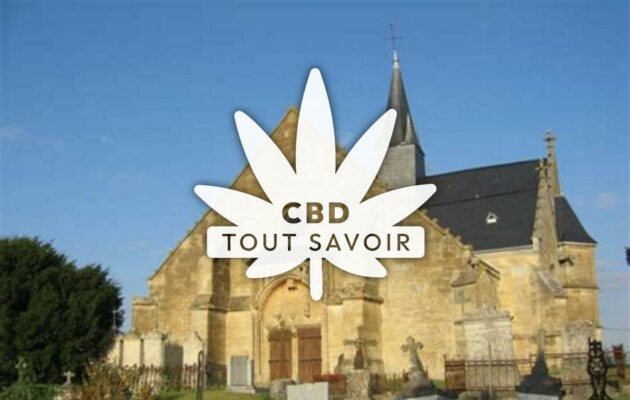 Village à Sainte-Vaubourg avec feuille Cannabis CBD