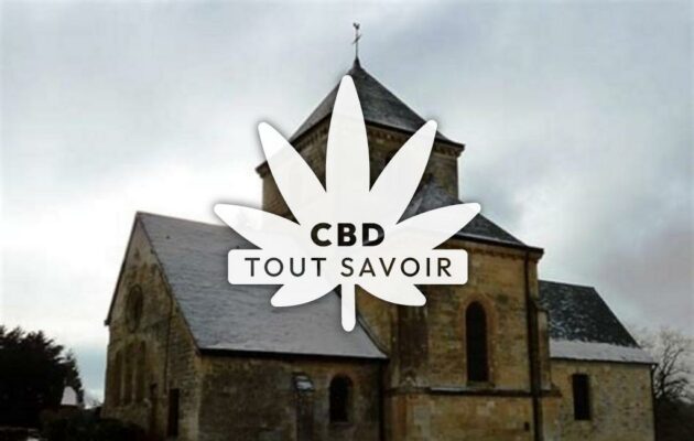 Village à Semuy avec feuille Cannabis CBD