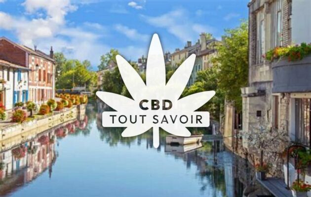 Village à Vaux-Champagne avec feuille Cannabis CBD