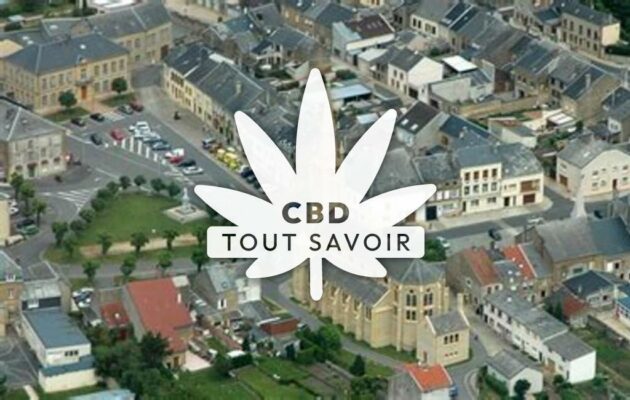 Village à Bazeilles avec feuille Cannabis CBD