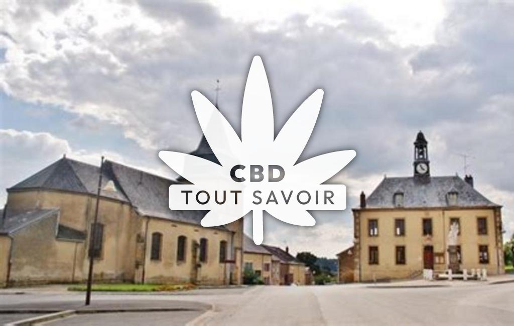 Village à Pouru-aux-Bois avec feuille Cannabis CBD