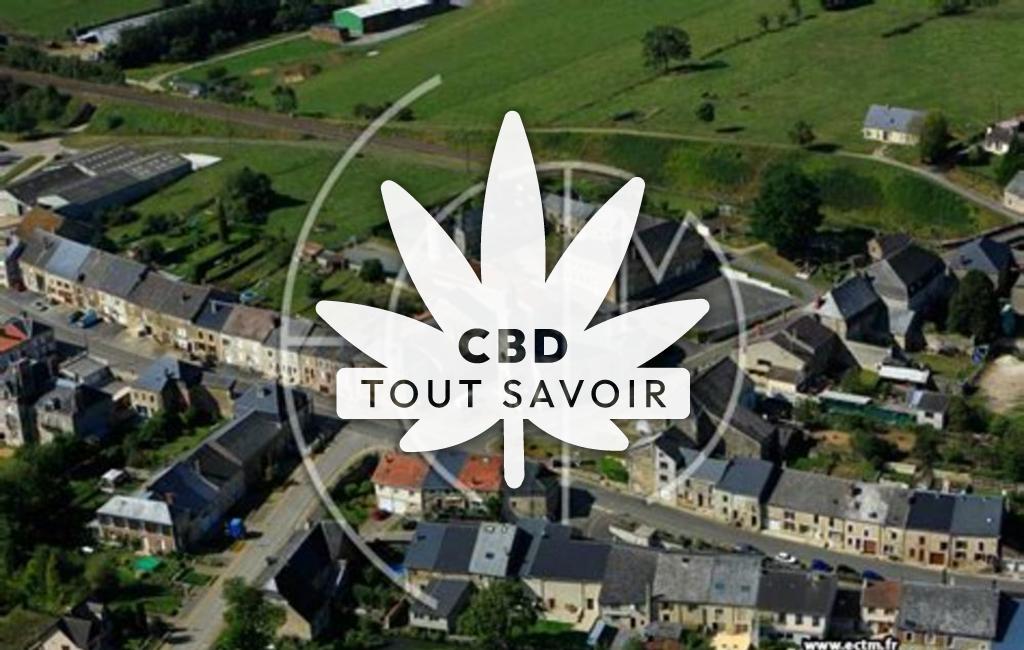 Village à Aubigny-les-Pothees avec feuille Cannabis CBD