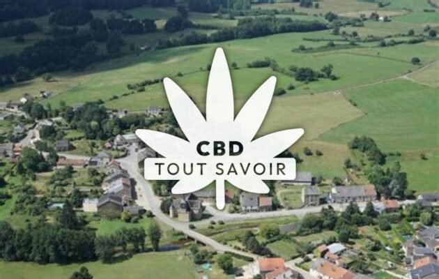 Village à Laval-Morency avec feuille Cannabis CBD