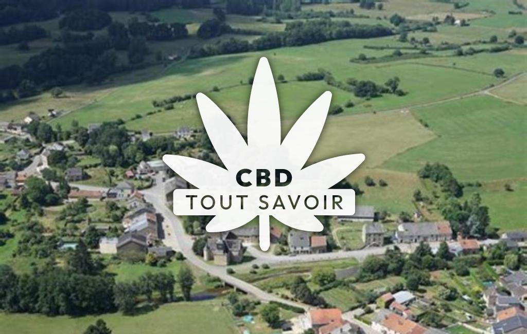 Village à Laval-Morency avec feuille Cannabis CBD