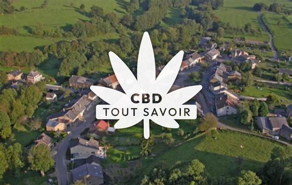 Village à Le-Chatelet-sur-Sormonne avec feuille Cannabis CBD