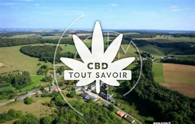 Village à Lepron-les-Vallees avec feuille Cannabis CBD