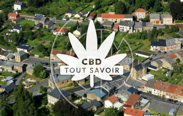 Village à Lonny avec feuille Cannabis CBD