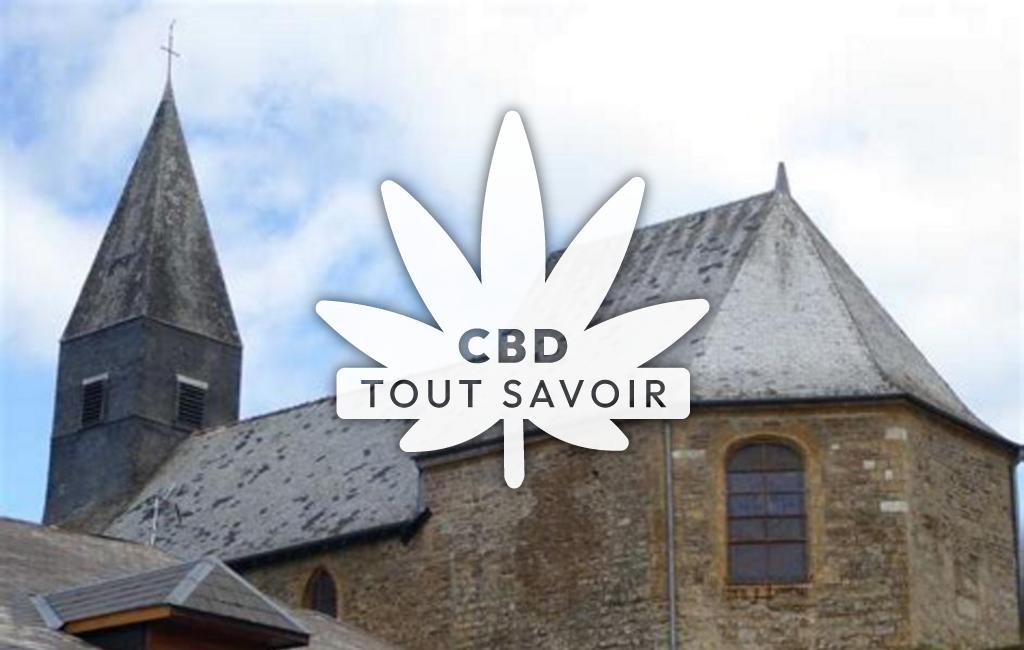 Village à Murtin-Et-Bogny avec feuille Cannabis CBD