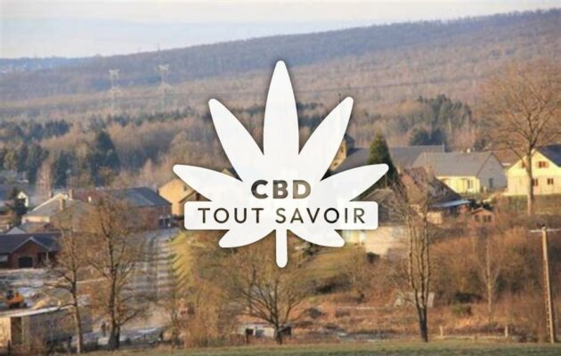 Village à Secheval avec feuille Cannabis CBD