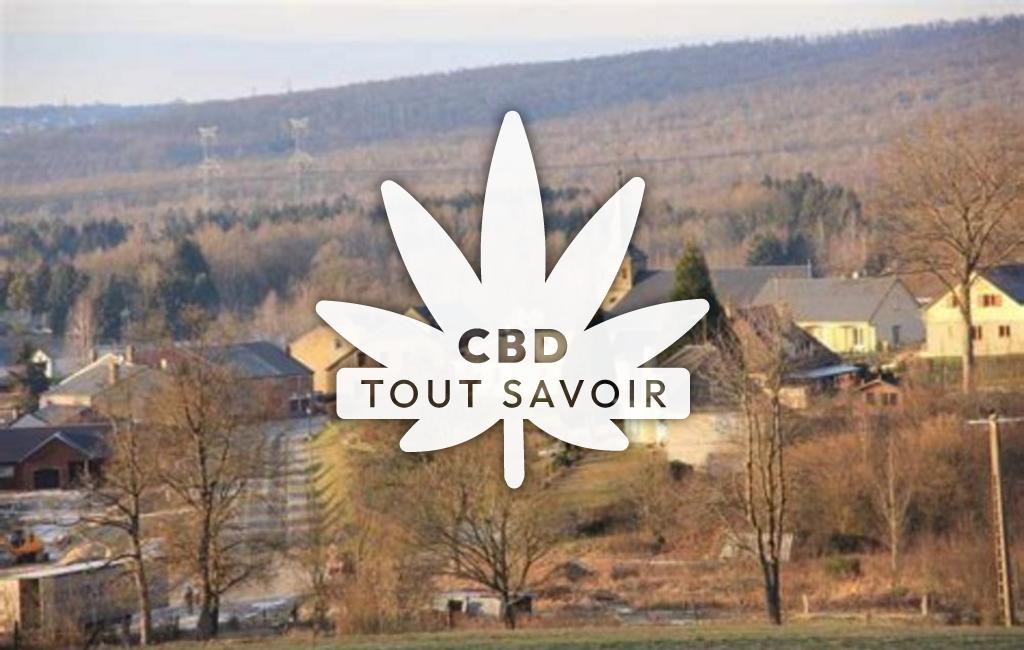 Village à Secheval avec feuille Cannabis CBD