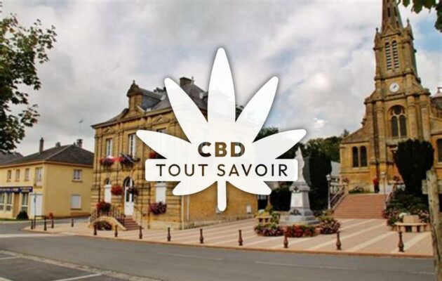 Village à Flize avec feuille Cannabis CBD