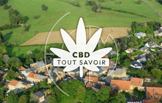 Village à Saint-Marceau avec feuille Cannabis CBD