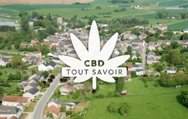 Village à Vendresse avec feuille Cannabis CBD