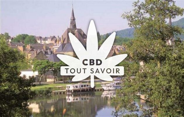 Village à Haybes avec feuille Cannabis CBD