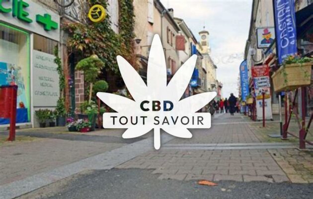 Village à Aire avec feuille Cannabis CBD