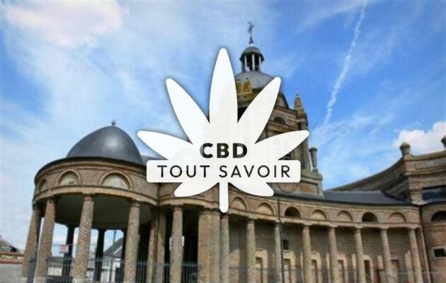 Village à Asfeld avec feuille Cannabis CBD