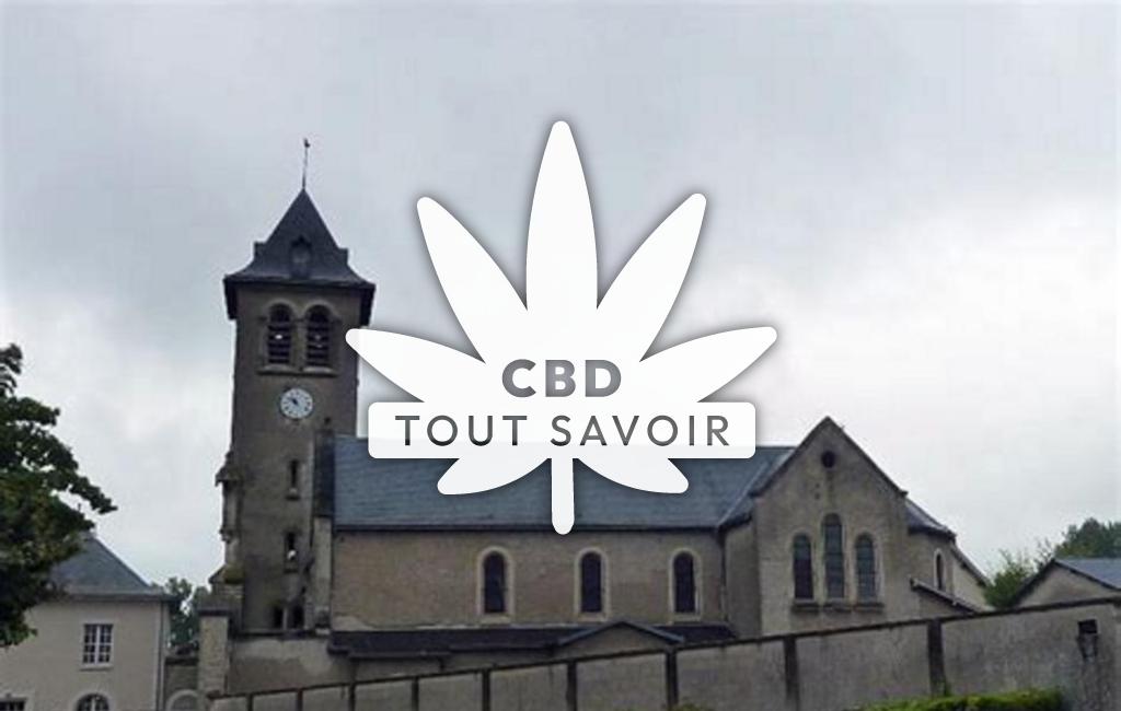 Village à Vieux-les-Asfeld avec feuille Cannabis CBD