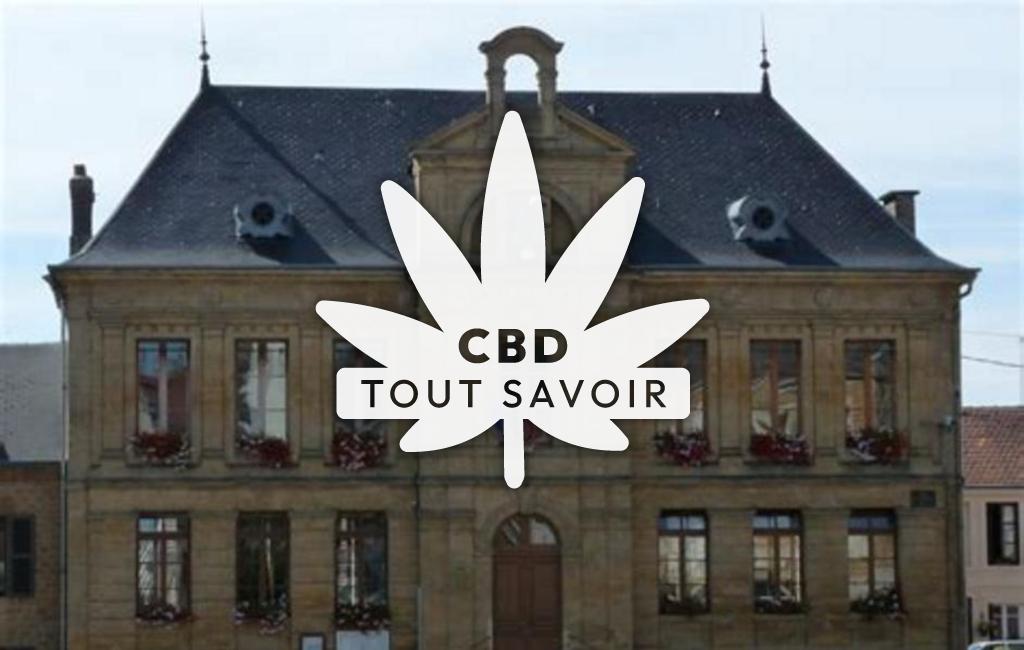 Village à Saint-Menges avec feuille Cannabis CBD