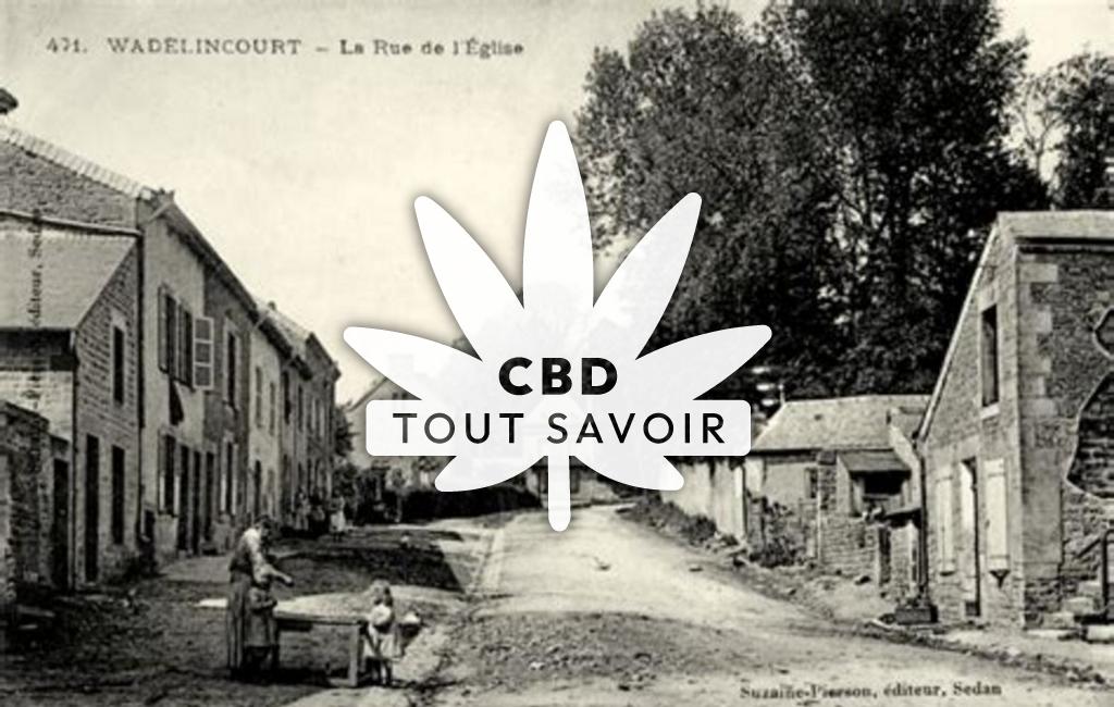 Village à Wadelincourt avec feuille Cannabis CBD