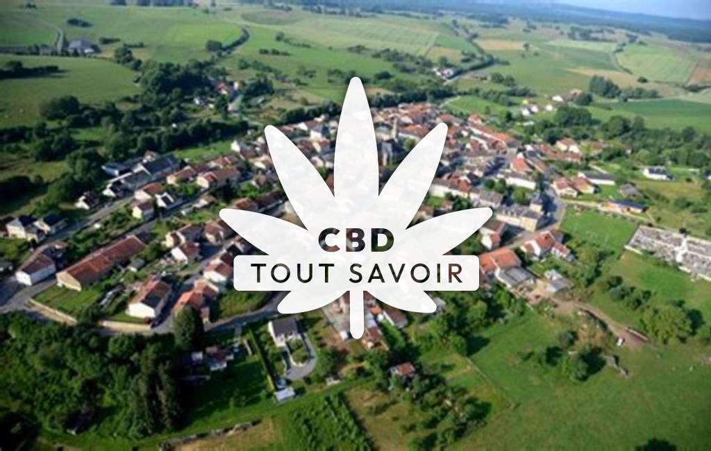 Village à Beaumont-en-Argonne avec feuille Cannabis CBD