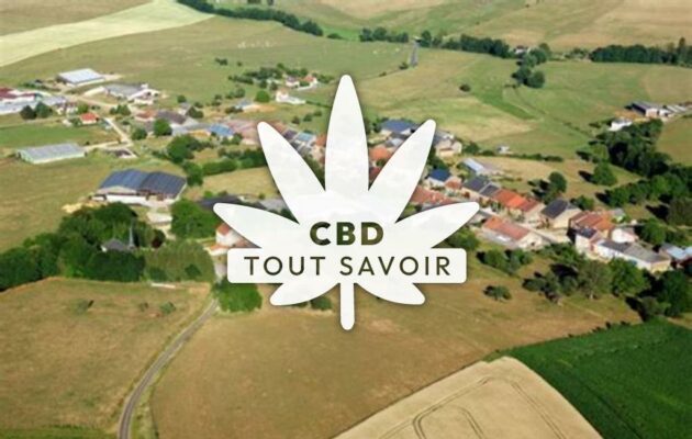 Village à Euilly-Et-Lombut avec feuille Cannabis CBD