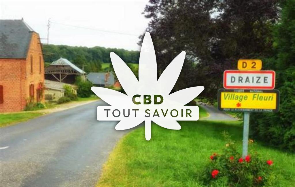 Village à Draize avec feuille Cannabis CBD