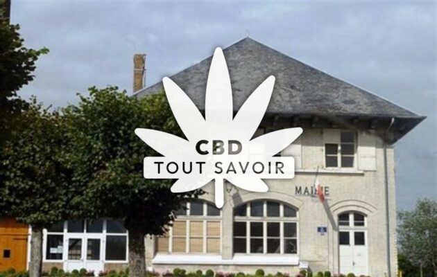 Village à Hannogne-Saint-Remy avec feuille Cannabis CBD