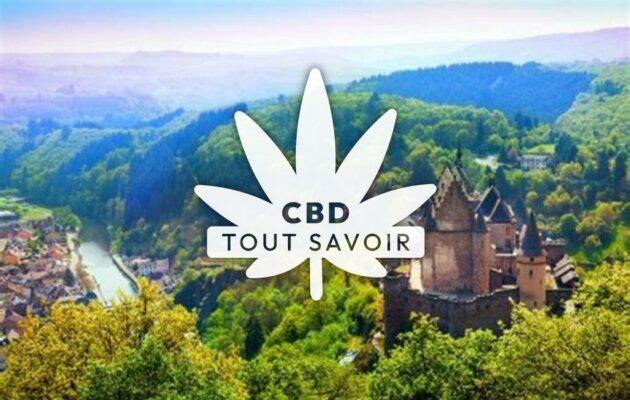 Village à La-Romagne avec feuille Cannabis CBD