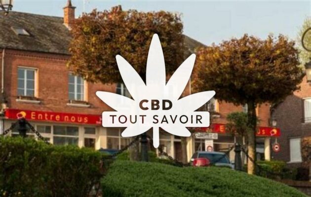 Village à Saint-Quentin-le-Petit avec feuille Cannabis CBD