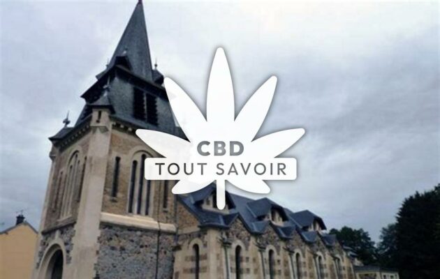 Village à Gue-D'Hossus avec feuille Cannabis CBD