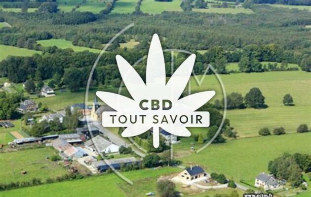 Village à Taillette avec feuille Cannabis CBD