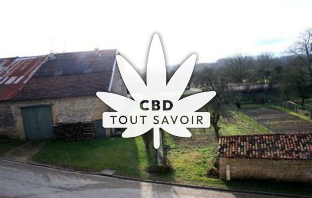 Village à Bar-les-Buzancy avec feuille Cannabis CBD