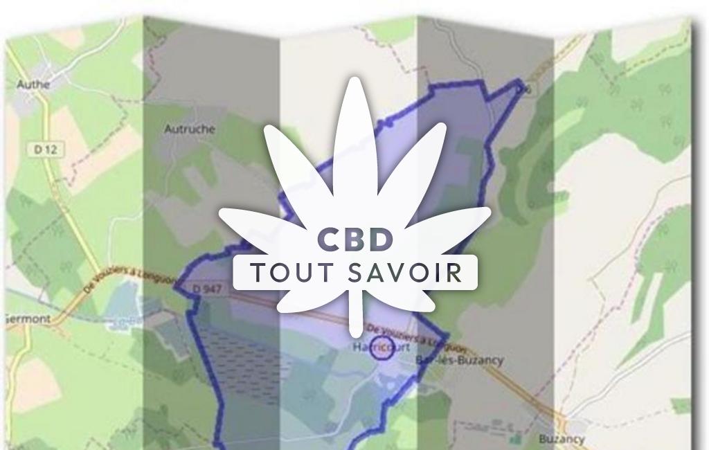 Village à Harricourt avec feuille Cannabis CBD