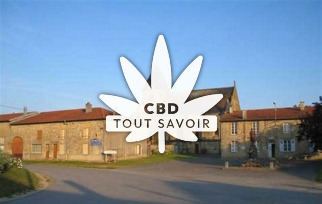 Village à Verpel avec feuille Cannabis CBD