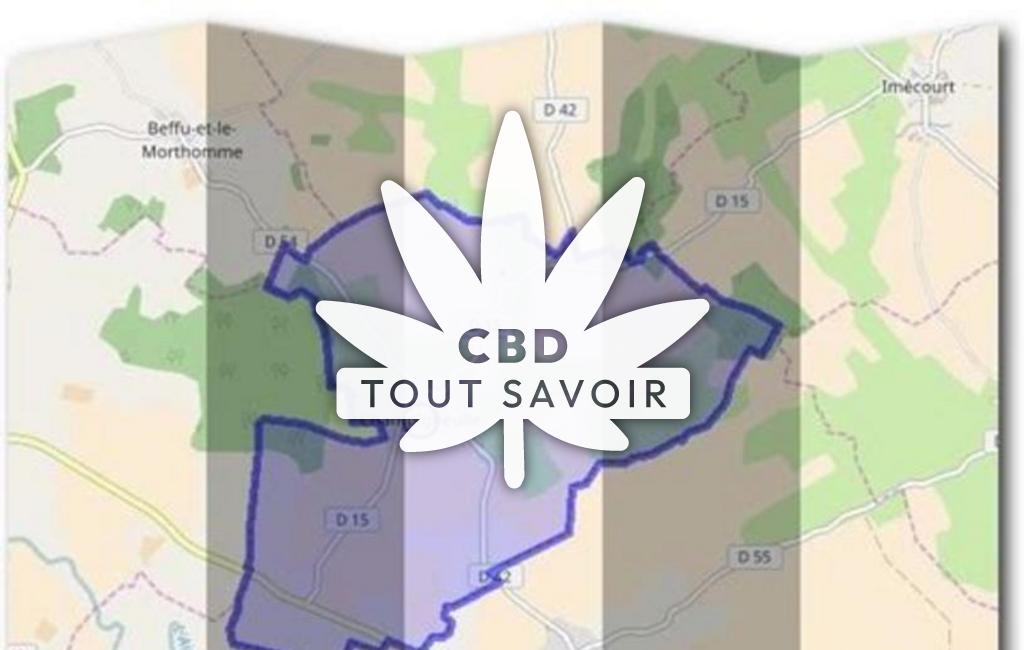 Village à Champigneulle avec feuille Cannabis CBD