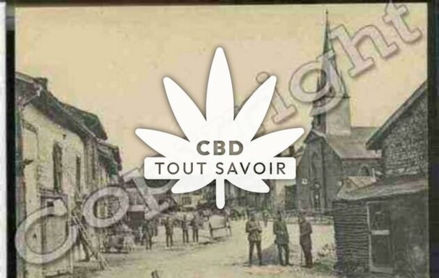 Village à Exermont avec feuille Cannabis CBD