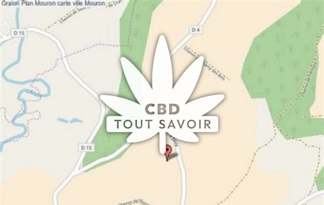 Village à Mouron avec feuille Cannabis CBD