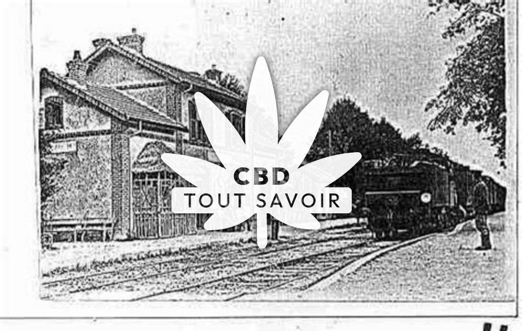 Village à Senuc avec feuille Cannabis CBD