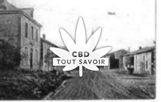 Village à Vaux-les-Mouron avec feuille Cannabis CBD