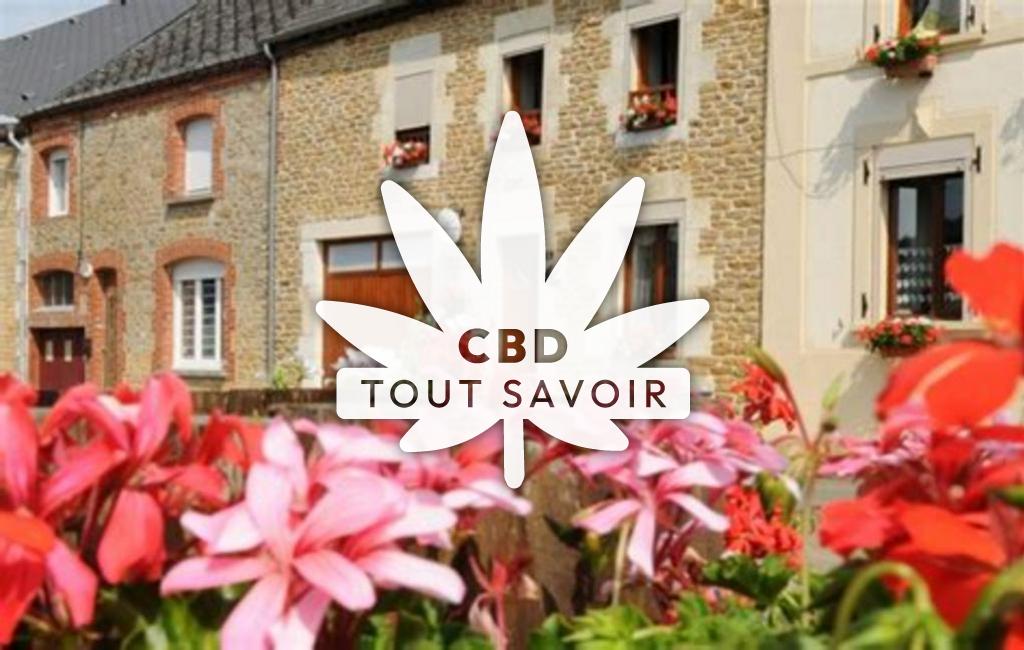 Village à Girondelle avec feuille Cannabis CBD