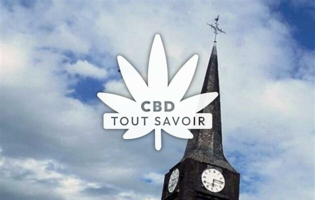 Village à La-Neuville-les-Wasigny avec feuille Cannabis CBD