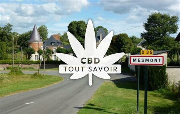 Village à Mesmont avec feuille Cannabis CBD